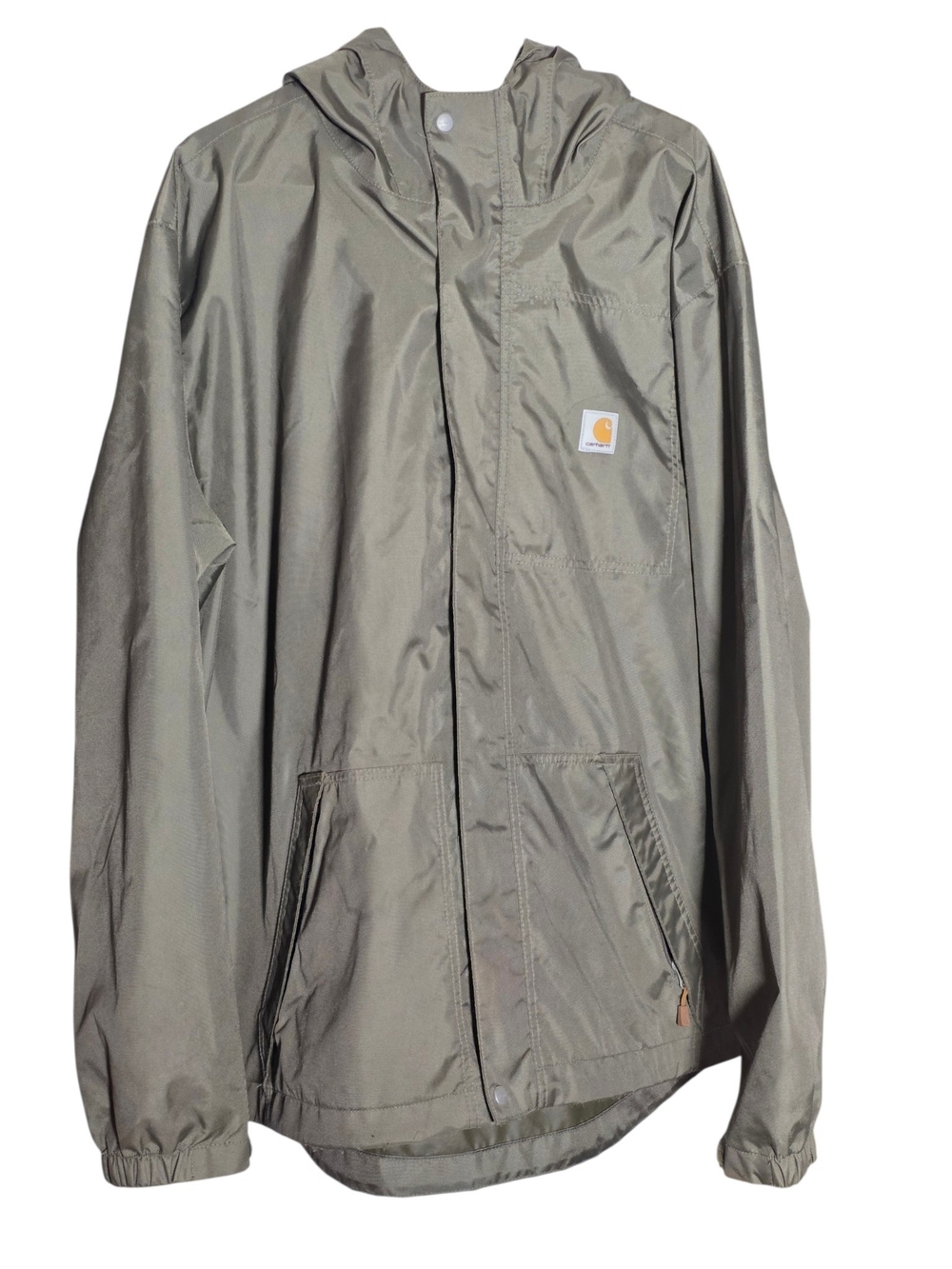 Carhartt Storm Defender Rain Jacket XL Tall Green Broken Zipper
